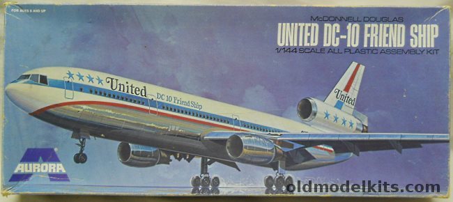 Aurora 1/144 McDonnel Douglas DC-10 United Friend Ship, 385 plastic model kit